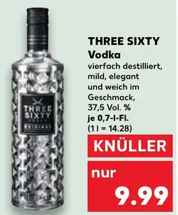 Kaufland THREE SIXTY Vodka Angebot