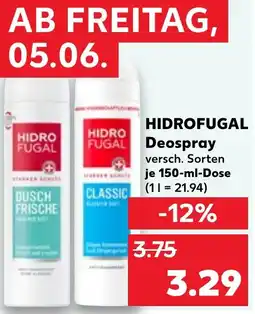 Kaufland HIDROFUGAL Deospray Angebot