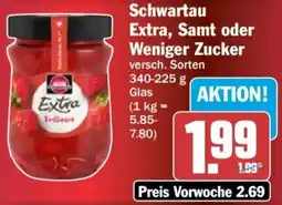 HIT Schwartau Extra, Samt oder Weniger Zucker Angebot