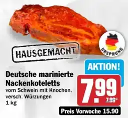 HIT Deutsche marinierte Nackenkoteletts Angebot