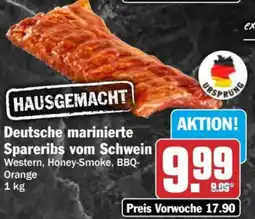 HIT Deutsche marinierte Spareribs vom Schwein Angebot