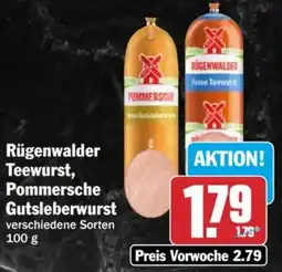 HIT Rügenwalder Teewurst, Pommersche Gutsleberwurst Angebot