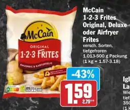HIT McCain 1-2-3 Frites Original, Deluxe oder Airfryer Frites Angebot