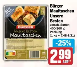 HIT Bürger Maultaschen Unsere Besten Angebot