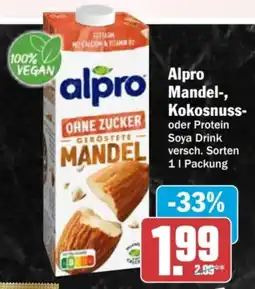 HIT Alpro Mandel-, Kokosnuss- Angebot