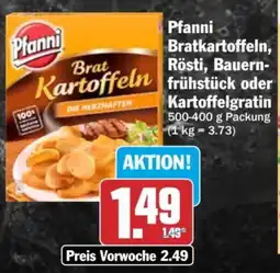 HIT Pfanni Bratkartoffeln, Rösti, Bauernfrühstück oder Kartoffelgratin Angebot