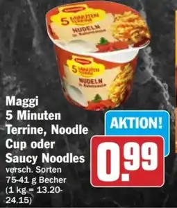 HIT Maggi 5 Minuten Terrine, Noodle Cup oder Saucy Noodles Angebot