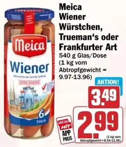 HIT Meica Wiener Würstchen, Trueman's oder Frankfurter Art Angebot