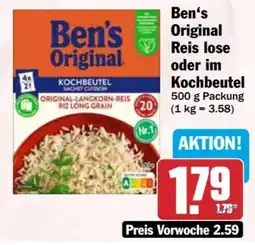 HIT Ben's Original Reis lose oder im Kochbeutel Angebot