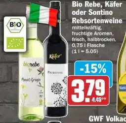 HIT Bio Rebe, Käfer oder Sontino Rebsortenweine Angebot