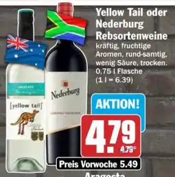 HIT Yellow Tail oder Nederburg Rebsortenweine Angebot