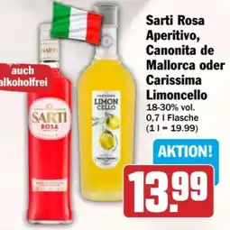 HIT Sarti Rosa Aperitivo, Canonita de Mallorca oder Carissima Limoncello Angebot