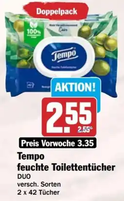 HIT Tempo feuchte Toilettentücher Angebot