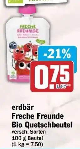 HIT erdbär Freche Freunde Bio Quetschbeutel Angebot