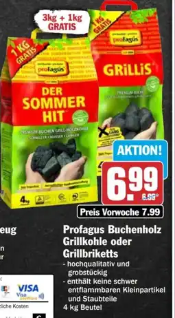 HIT Profagus Buchenholz Grillkohle oder Grillbriketts Angebot