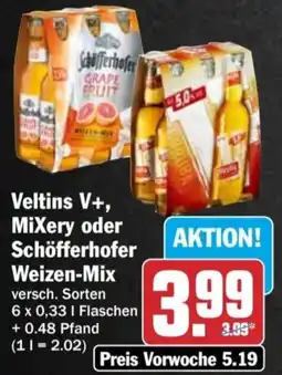 HIT Veltins V+, MiXery oder Schöfferhofer Weizen-Mix Angebot