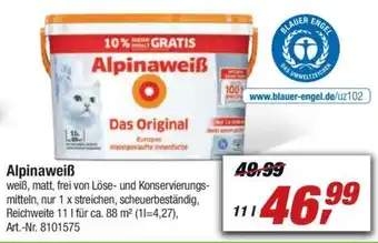 toom Baumarkt Alpinaweiß 11L Angebot