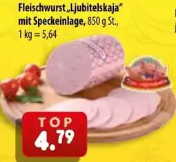 Mix Markt Fleischwurst ,,Ljubitelskaja" mit Speckeinlage Angebot