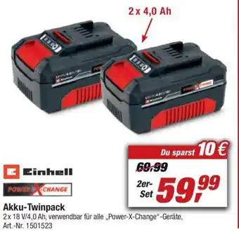 toom Baumarkt Einhell Akku Twinpack Angebot