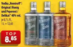 Mix Markt Vodka,,Nemiroff": Original/Honig und Peperoni / Delikat Angebot