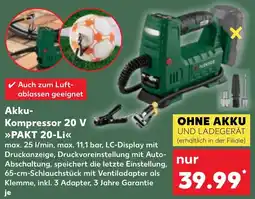 Kaufland PARKSIDE Akku Kompressor 20 V PAKT 20-Li Angebot