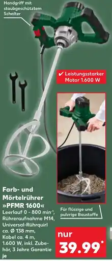 Kaufland PARKSIDE Farb- und Mörtelrührer PFMR 1600 Angebot