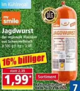 Norma my smile Jagdwurst Angebot