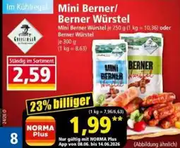 Norma Mini Berner /Berner Würstel Angebot
