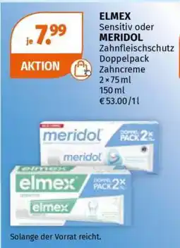 Müller ELMEX Sensitiv oder MERIDOL Angebot