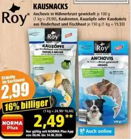 Norma Roy kausnacks Angebot