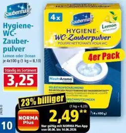 Norma Saubermax Hygiene WC Zauberpulver Angebot