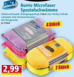 Norma Saubermax Bunte Microfaser Spezialschwämme Angebot