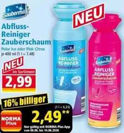 Norma Saubermax Abfluss Reiniger Zauberschaum Angebot