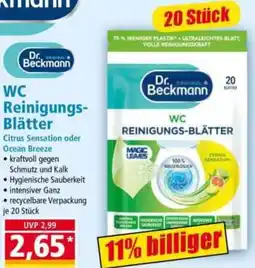 Norma Dr. Beckmann WC Reinigungs Blätter Angebot