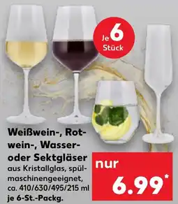 Kaufland Weißwein-, Rotwein-, Wasser- oder Sektgläser Angebot