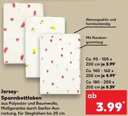 Kaufland LIVARNO Jersey Spannbettlaken Angebot