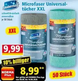 Norma Saubermax Microfaser Universaltücher XXL Angebot