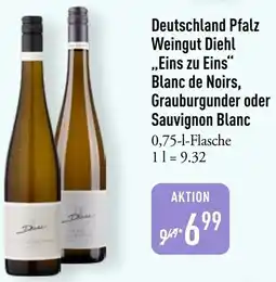 Galeria Markthalle Deutschland Pfalz Weingut Diehl „Eins zu Eins" Blanc de Noirs, Grauburgunder oder Sauvignon Blanc Angebot