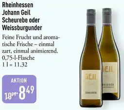 Galeria Markthalle Rheinhessen Johann Geil Scheurebe oder Weissburgunder Angebot