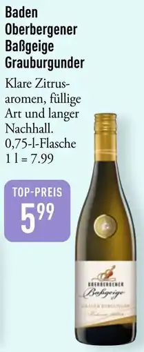 Galeria Markthalle Baden Oberbergener Baẞgeige Grauburgunder Angebot