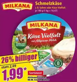 Norma MILKANA Schmelzkäse Angebot