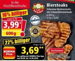 Norma Gut Bartenhof Biersteaks Angebot