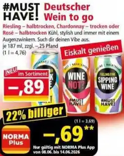 Norma #MUST HAVE! Deutscher Wein to go Angebot