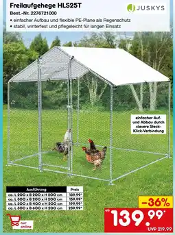 Netto Marken-Discount Juskys freilaufgehege hls25t ca. l 200 x b 200 x h 200 cm Angebot