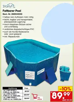 Netto Marken-Discount Starlyf faltbarer pool 348 liter Angebot