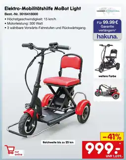 Netto Marken-Discount Elektro-mobilitätshilfe mobot light Angebot