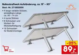 Netto Marken-Discount Pvundso balkonkraftwerk aufständerung Angebot