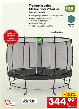 Netto Marken-Discount Exit toys trampolin lotus classic Angebot