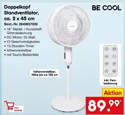 Netto Marken-Discount Be cool doppelkopf standventilator Angebot