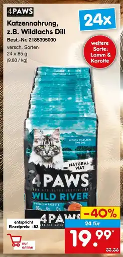 Netto Marken-Discount 4paws katzennahrung Angebot
